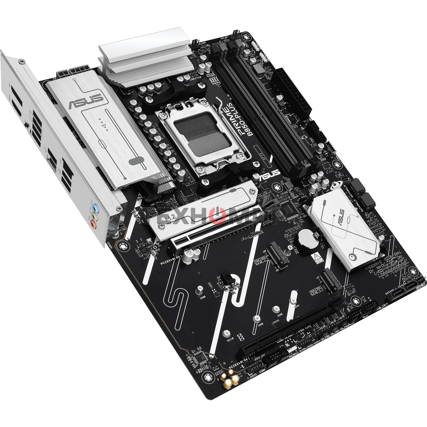 Материнская плата ASUS PRIME B850-PLUS, AM5, AMD B850, 4xDDR5, 4xSATA, 3xM.2, 1xPCIe 5.0 x16, 1xPCIe 4.0 x16, 1xDP, 1xHDMI, 1x2.5Gb LAN, 4xUSB-A 10Gbps, 1xUSB-C 10Gbps, 2xUSB-A 5Gbps, 2xUSB-A 2.0, 3x3.5 мм, 7.1, ATX