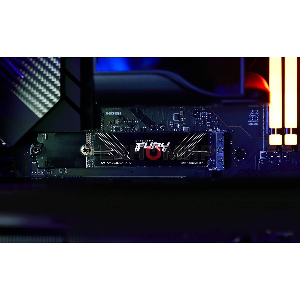 Накопитель SSD Kingston Fury Renegade, 2Tb, M.2(22x80мм), NVMe, PCIe 5.0 x4, 3D TLC, R/W 14700/14000Mb/s, IOPs 2 200 000/2 200 000, TbW 2000, DWPD 0.5 (12 мес)