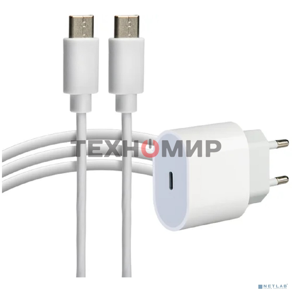 Сетевое зарядное устройство Rexant USB-C, 20Вт в комплекте с кабелем USB-C – USB-C