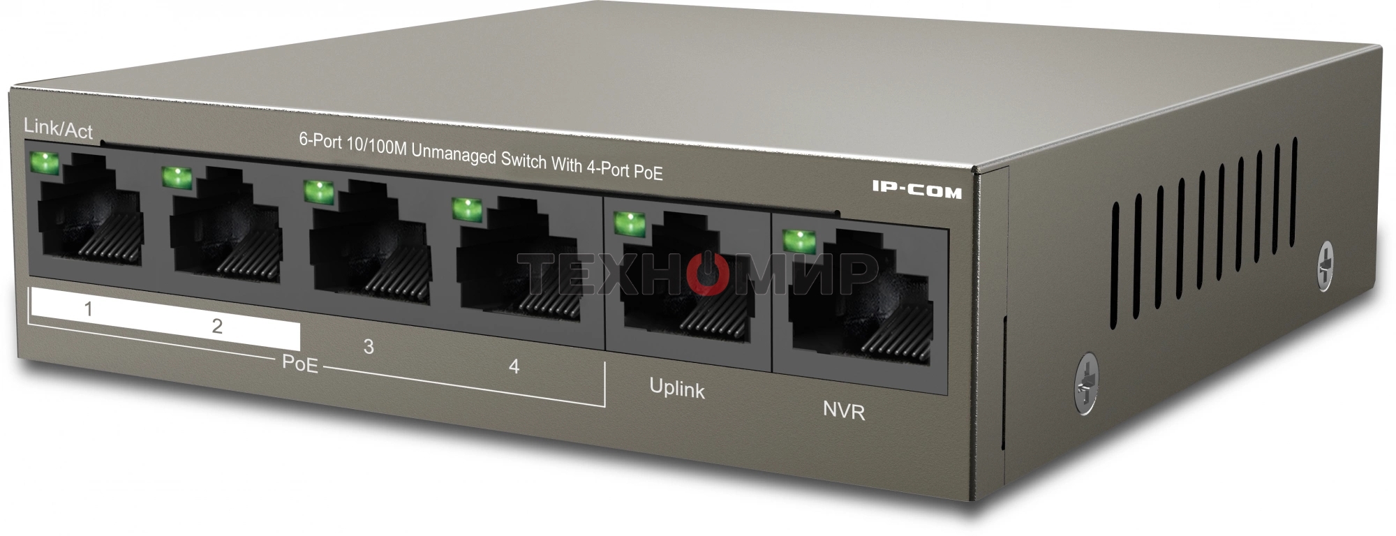 Коммутатор IP-COM F1106P-4-63W 6PORT 4POE