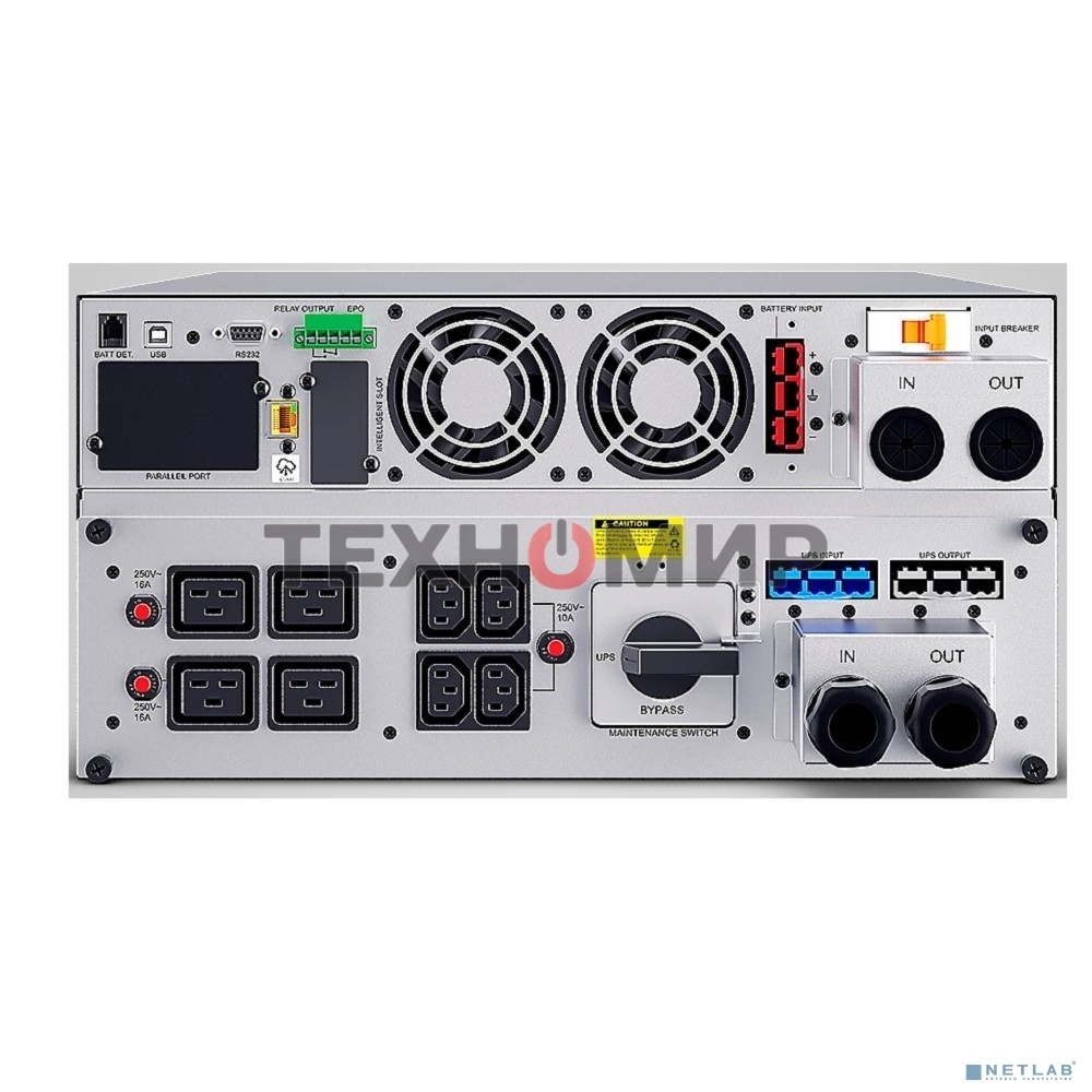 Источник бесперебойного питания CyberPower OLS10KERT5U Online 10000VA/10000W USB/RS-232/Dry/EPO/SNMP/CloudCard/(4 IEC С13, 4 IEC C19, terminal block)/bat.detect./МВ NEW