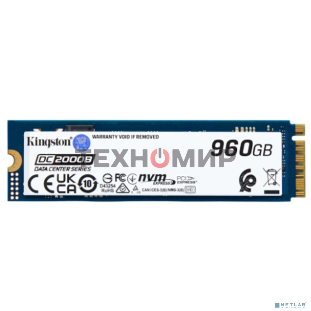 Накопитель SSD Kingston PCIe 4.0 x4 960Gb SEDC2000BM8/960G DC2000B M.2 2280 0.4 DWPD
