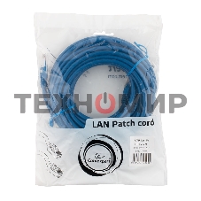 Патч-корд UTP Cablexpert PP12-7.5M/Y cat.5e, 7.5м, литой, многожильный, синий
