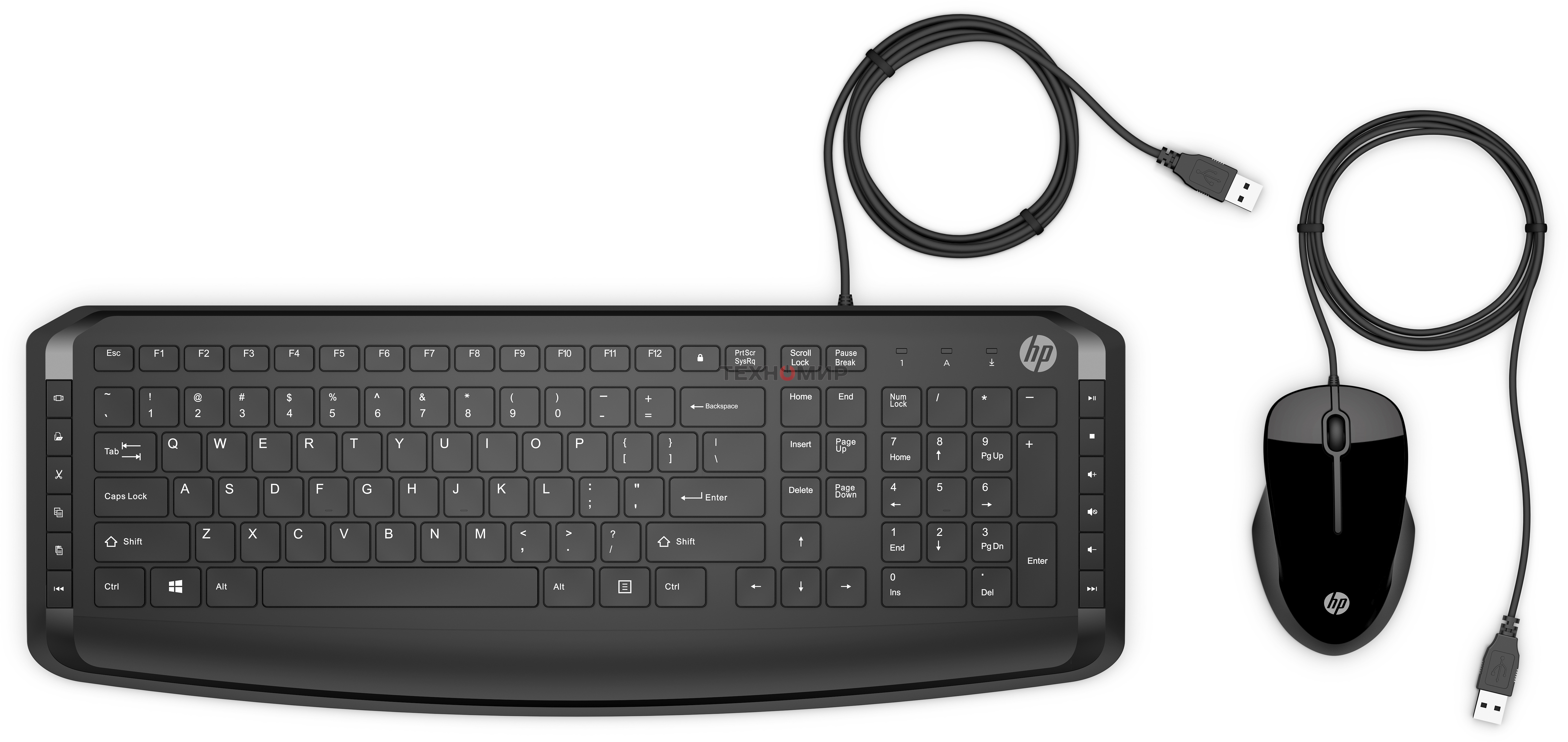 Комплект клавиатура+мышь HP Pavilion 200 проводной, USB, 1600 DPI, чёрный