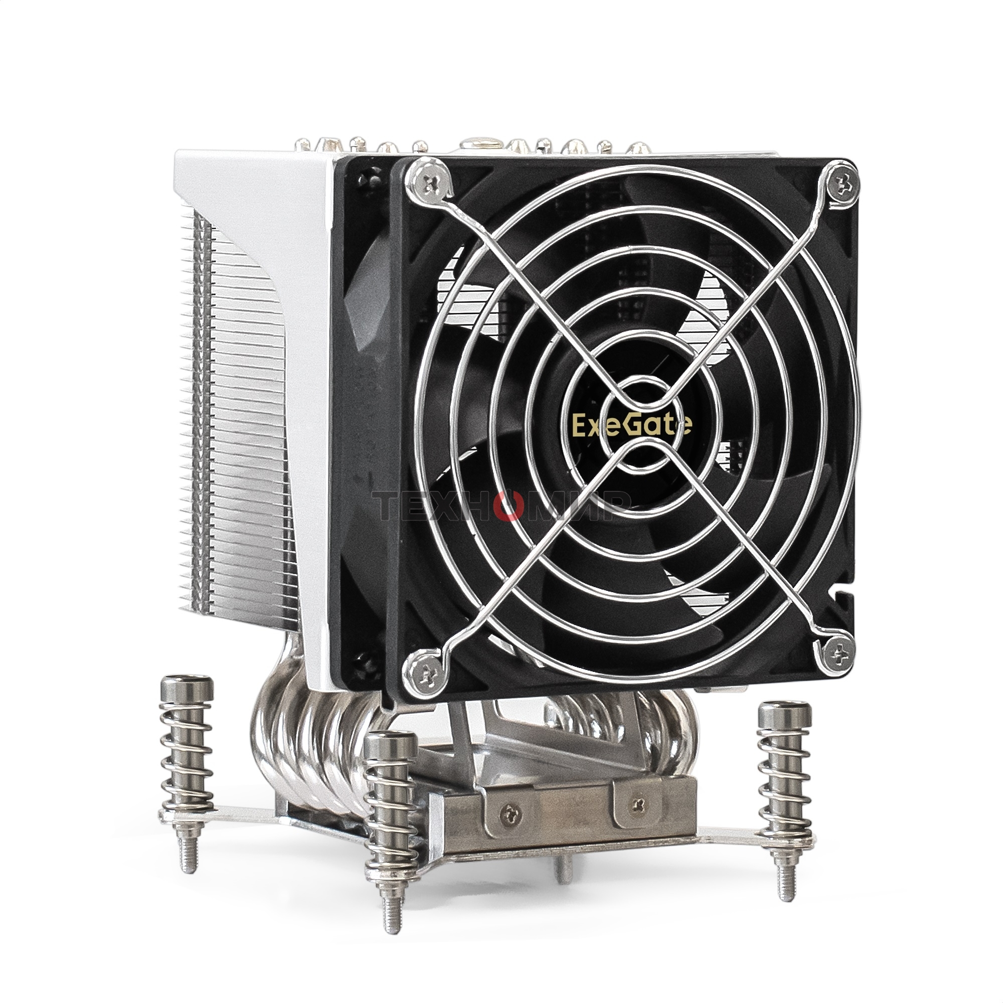 Кулер для процессора ExeGate ESNK-P0051AP4.PWM.4U.115x.Cu серебристый, 92 мм, алюминий/медь, 3800 об/мин, 44 дБ, 4 pin, 165 Вт, 125.8 мм