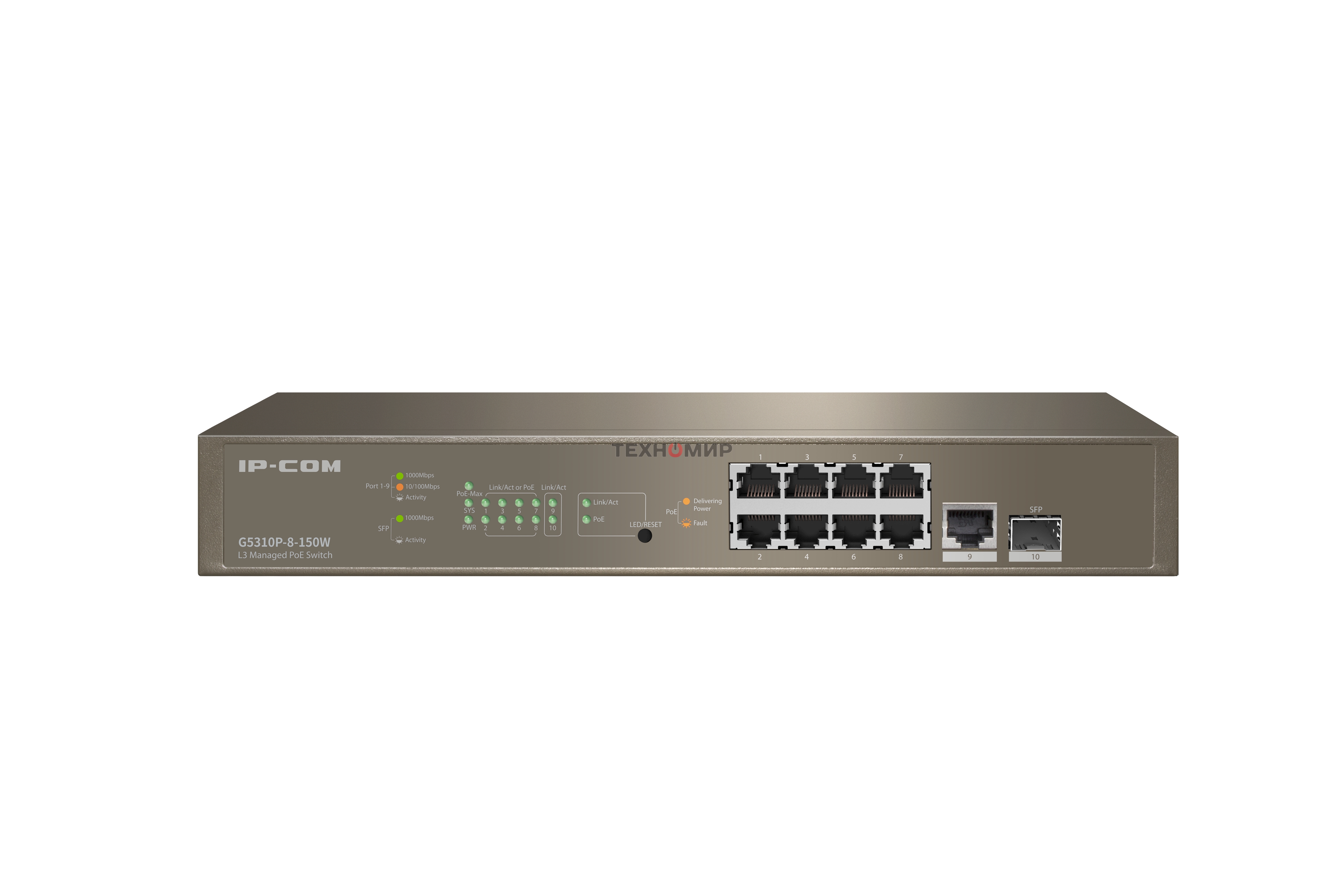 Коммутатор Tenda 8PORT 1000M POE G5310P-8-150W IP-COM