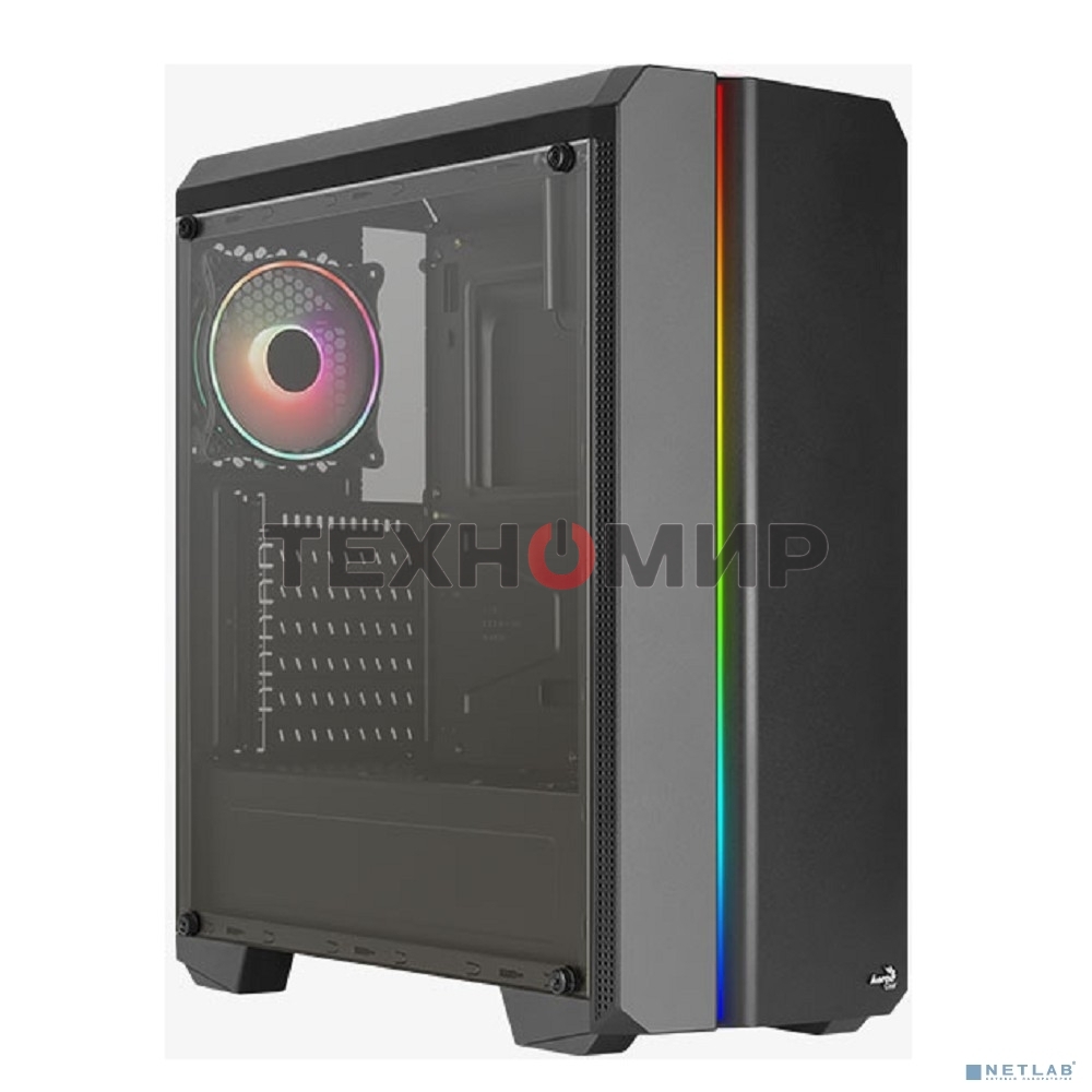 Компьютерный корпус MidiTower Aerocool/Formula GENESIS-G-BK-v2 (ATX, USB3x2, USB2x2, ARGB fan x1, без БП) (4711099473892)