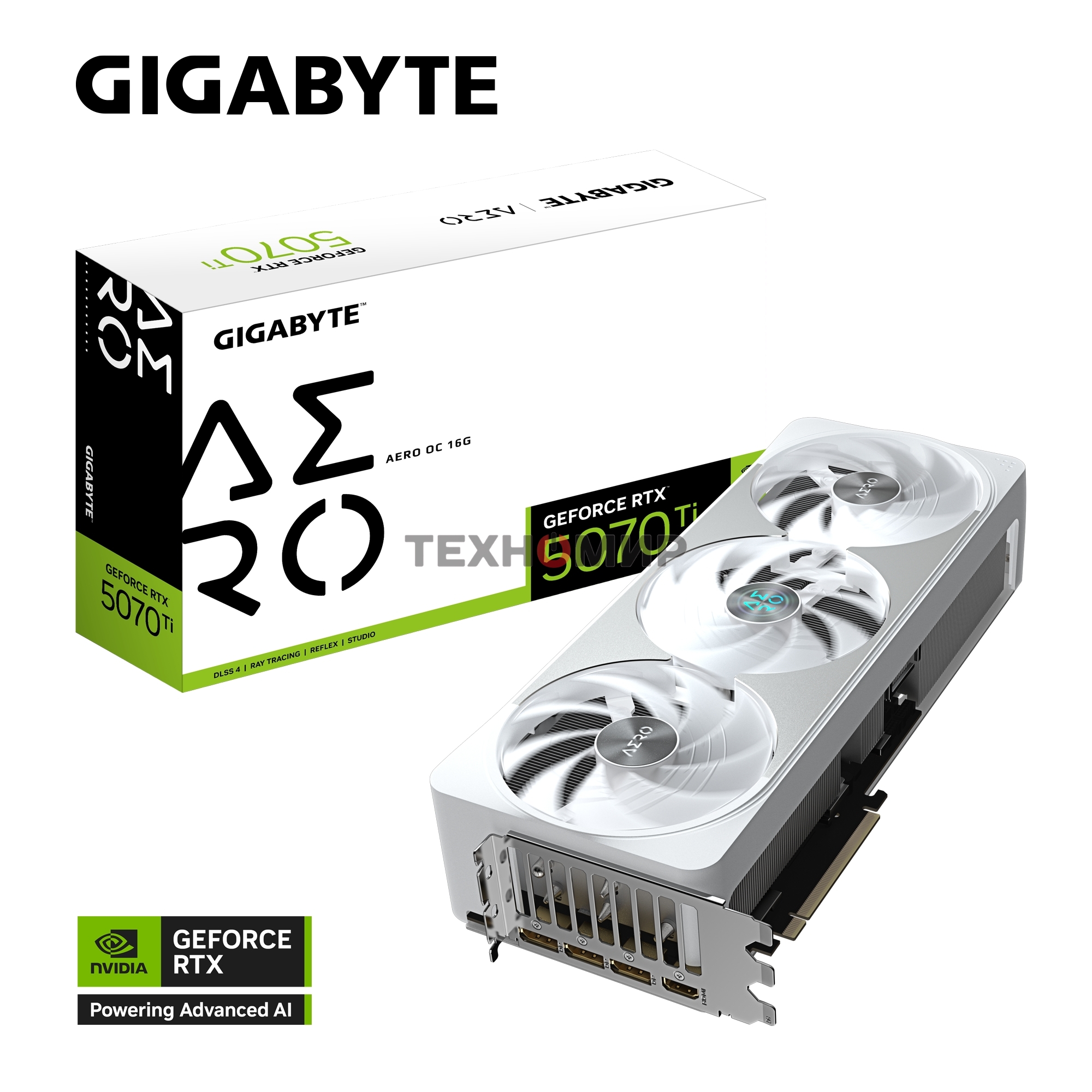 Видеокарта Gigabyte GV-N507TAERO OC-16GD 1.0 NV RTX 5070TI 16Gb 256bit GDDR7 2805/28000/HDMIx1/
