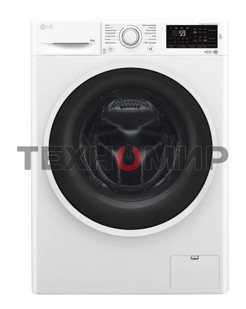 Стиральная машина LG F2J6TN0W 8кг, отжим: 1200об/мин, класс стирки: A, класс отжима: B, дисплей, защита от детей, белый