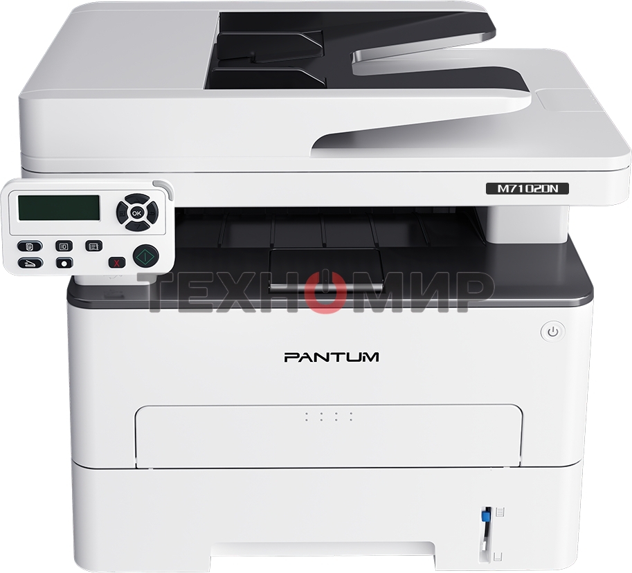МФУ лазерное Pantum M7102DN, A4, ч/б, печ. до 33 стр/мин., скан. до 24 стр/мин., 1200x1200dpi, USB, RJ-45, {проектная модель}