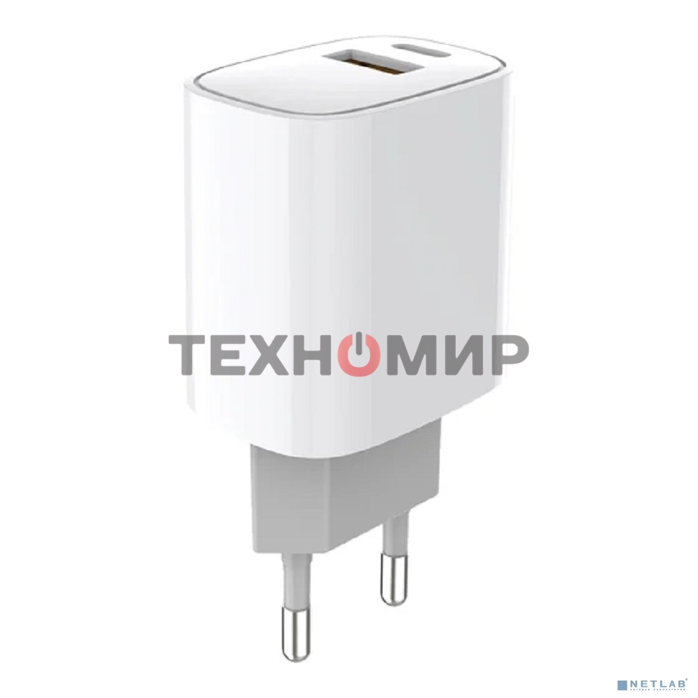 Сетевое зарядное устройство Rexant с двумя портами USB-A + USB-C, 20 Вт