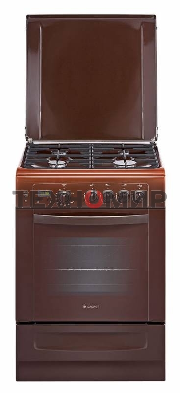 Плита газовая Gefest ПГ 6100-03 0001 коричневый, конфорок 4 шт, духовка 52 л, 60 см x 85 см x 60 см