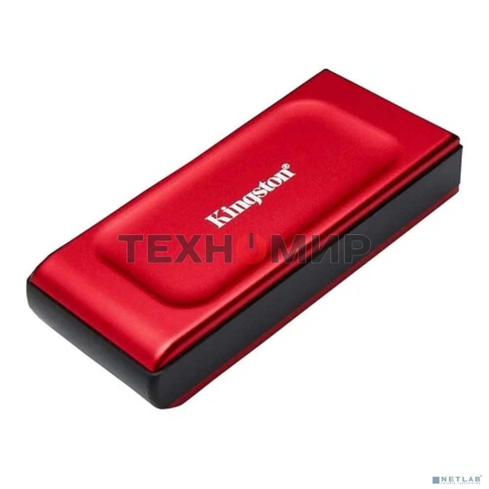 Внешний SSD Kingston XS1000, 1TB, USB 3.2 Gen 2 Type-C, R/W 1050/1000, красный