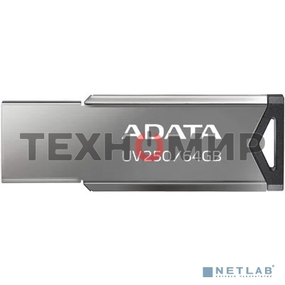 Флешка USB ADATA UV250 (AUV250-64G-RBK), 64Gb, USB 2.0, R/W 25/10, черный