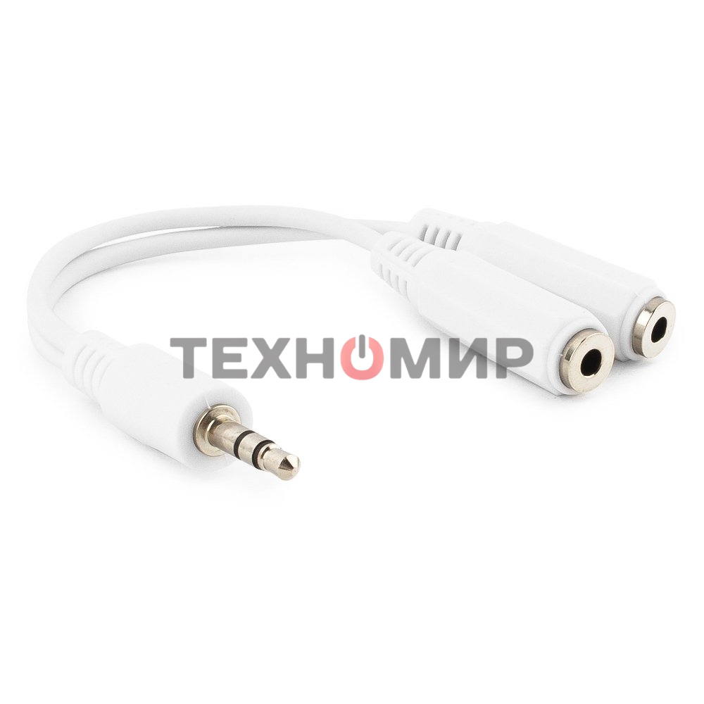Кабель-разветвитель аудио сигнала Gembird (переходника для наушников) белый