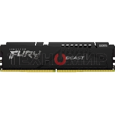 Оперативная память Kingston Fury Beast, DDR5, 32GB (1x32GB), 5200MHz, CL40, DIMM, радиатор, черный