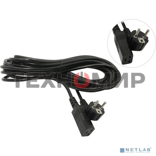 Кабель питания ExeGate Power PC19-10P (Евровилка Schuko->С19) VDE-250V-3*1.5-CU, черный, 16А, 10м