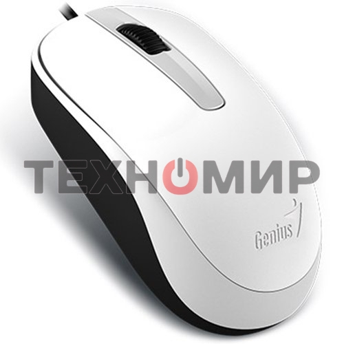 Мышь проводная Genius DX-120 белый, 1000 dpi, USB, кнопки - 3