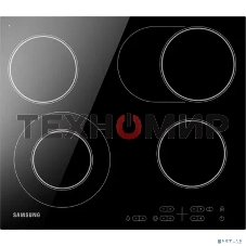 Встраиваемая электрическая варочная панель Samsung NZ64T3516AK/WT, 55 х 575 х 505 мм, стеклокерамика, скошенный край, черный