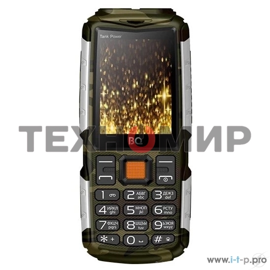 Мобильный телефон BQ 2430 Tank Power серебро/камуфляж