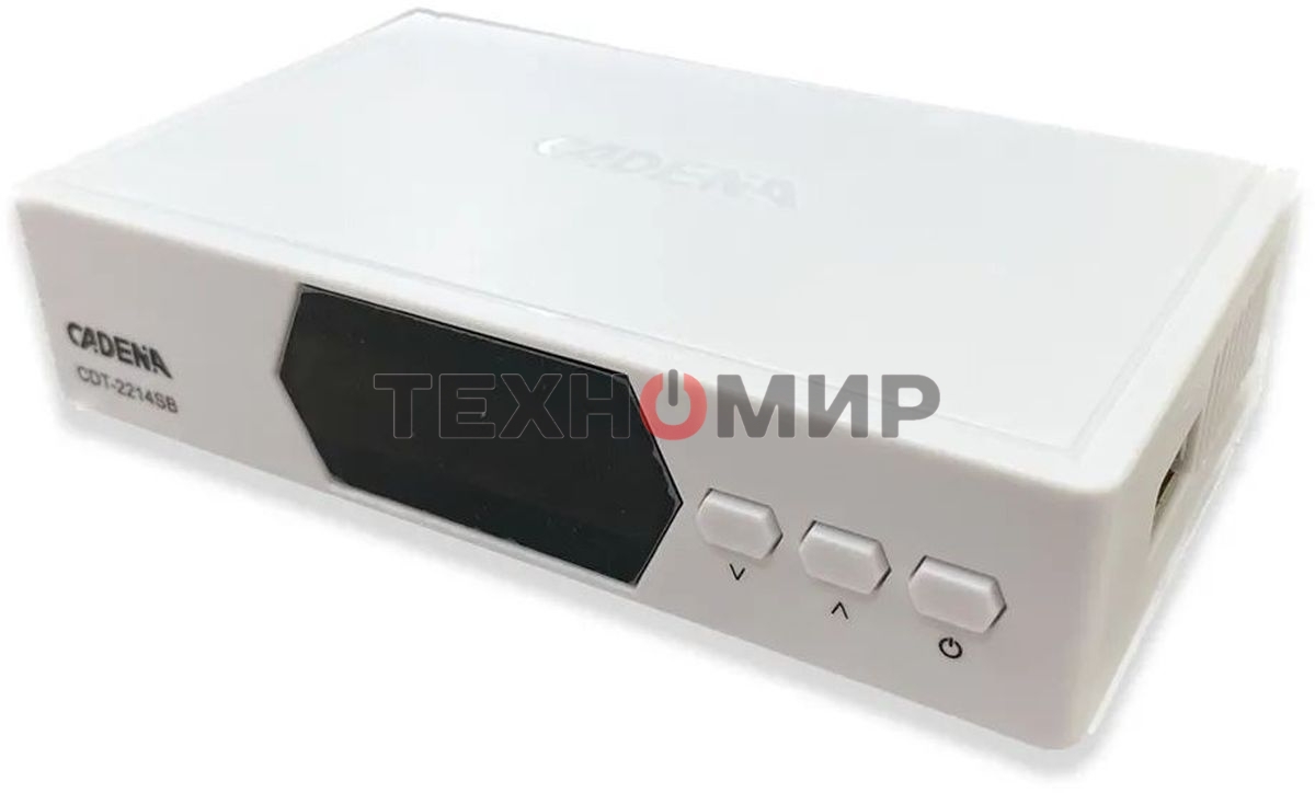 Приставка для цифрового ТВ Cadena CDT-2214SB белый, DVB-T2, DVB-T, HDMI, USB 2.0