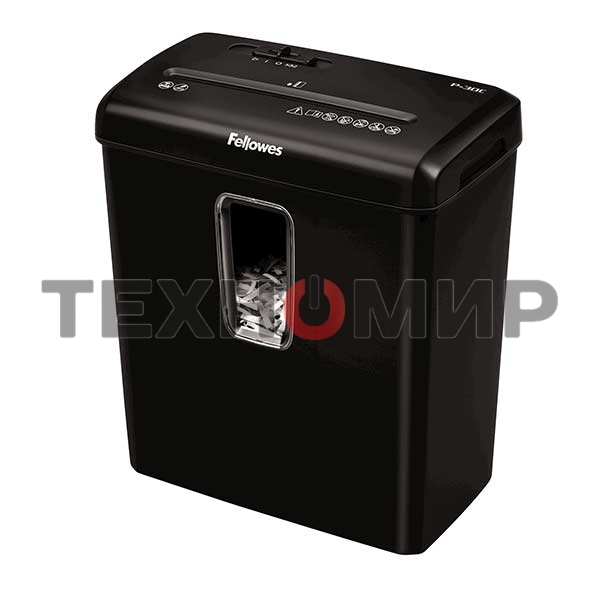 Шредер Fellowes® Powershred® P-30C, DIN P-4, 4х34 мм, 6 лст., 15 лтр.