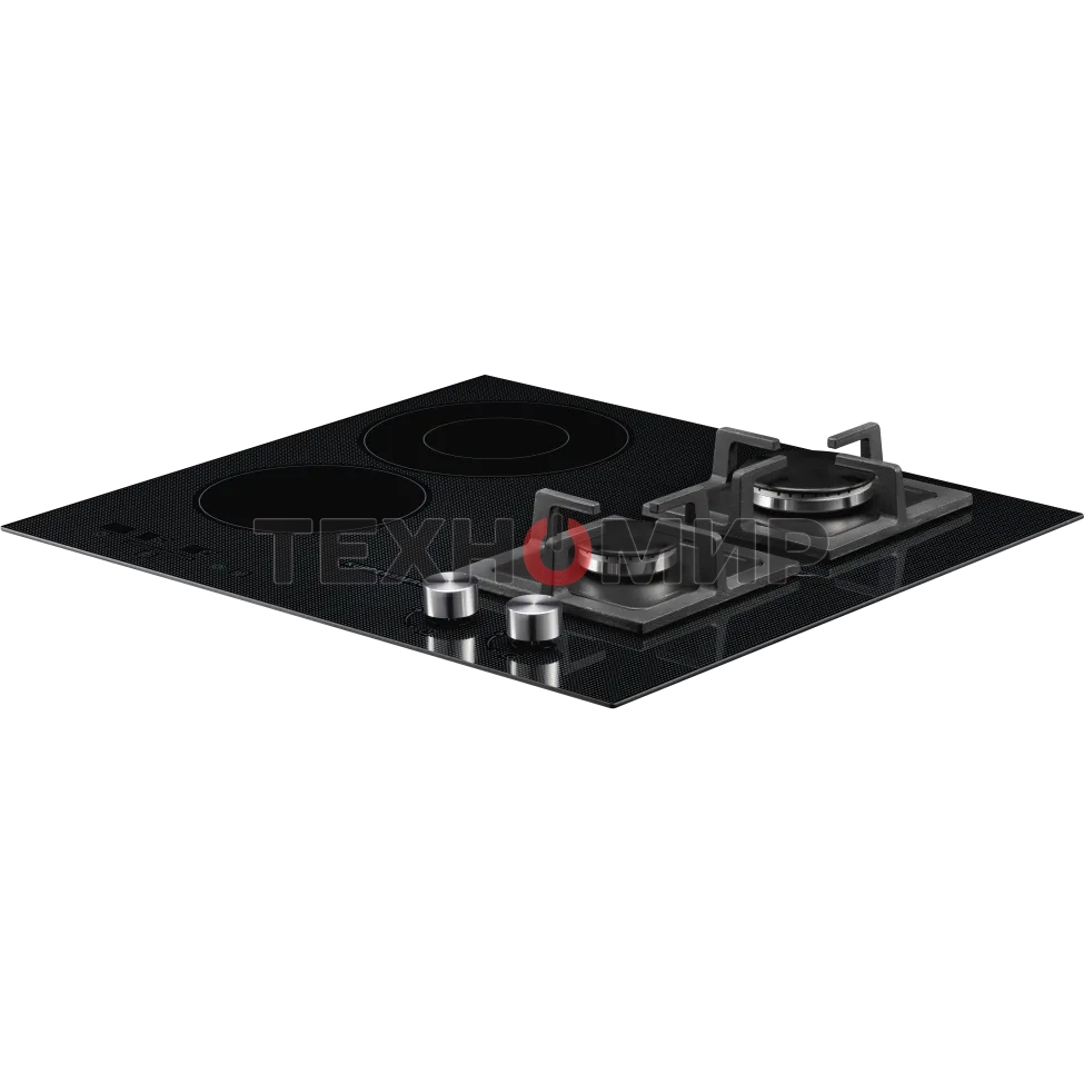 Комбинированная варочная панель Kuppersberg EGS 600 Газоэлектрическая независимая варочная поверхность, стеклокерамика KANGER, ширина 60 см, Тип нагрева HI-Light/Газ, Слайдер/механическое управление, 3 цифровых дисплев, 9 уровней мощности, Блокировка пане