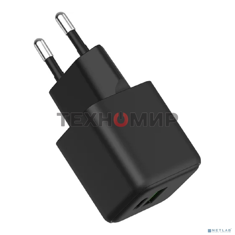 Сетевое зарядное устройство Rexant с двумя портами USB-A и Type-C, 20Вт GaN