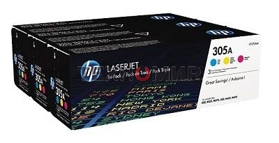 Картридж лазерный набор HP CF370AM № 305A голубой/пурпурный/желтый CLJ M451 (CE411A+CE412A+CE413A)