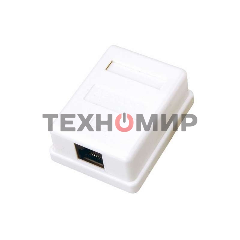 Розетка компьютерная Rexant 1-м ОП RJ45 CAT 5E бел.