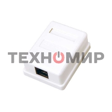 Розетка компьютерная Rexant 1-м ОП RJ45 CAT 5E бел.