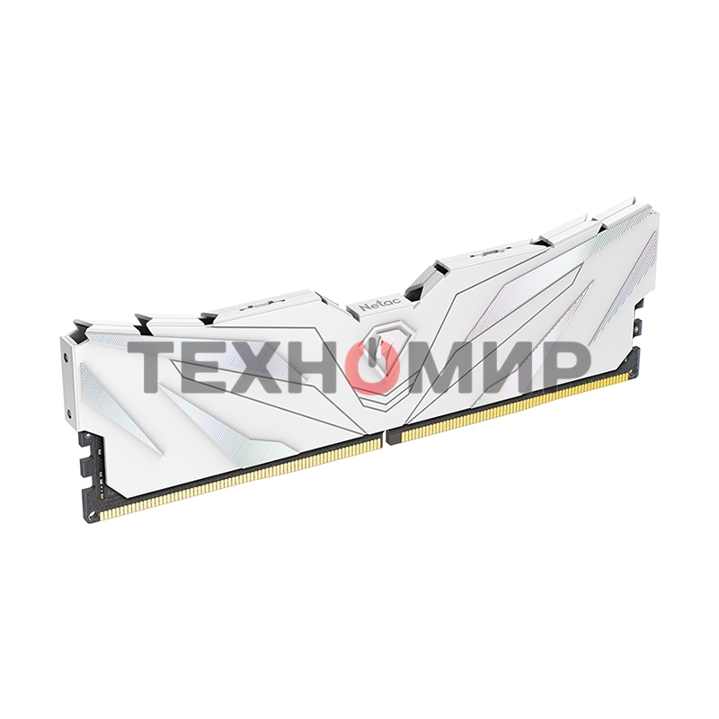 Оперативная память NETAC, DDR4, 32GB (2x16GB), 3200MHz, CL16, DIMM, с радиаторами, белый