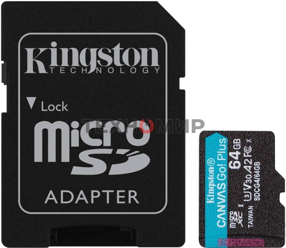 Флеш карта microSDXC 64Gb Kingston SDCG4/64Gb Canvas Go! Plus + adapter