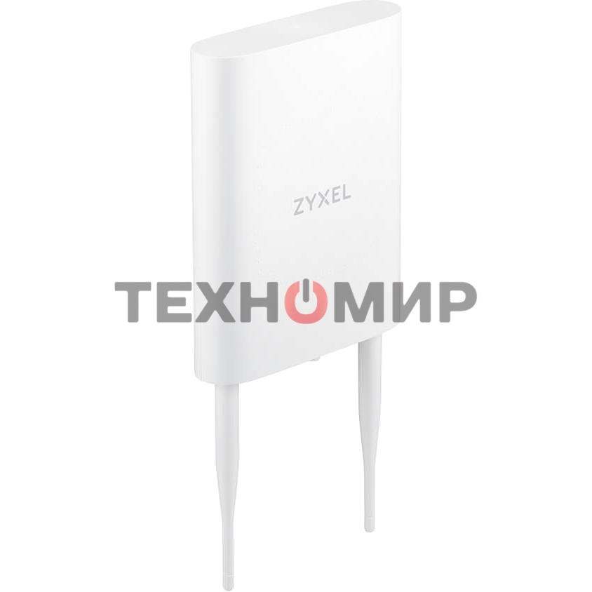 Гибридная уличная точка доступа Zyxel NebulaFlex NWA55AXE, 802.11a/b/g/n/ac/ax (2,4 и 5 ГГц), внешние антенны 2x2 (в комплекте), до 575+1200 Мбит/с, 1xLAN GE, защита от 4G/5G, без поддержки Captive po