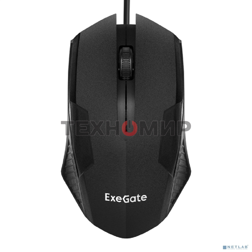 Мышь проводная ExeGate SH-9025L OEM черный, 1000 dpi, USB, кнопки - 3