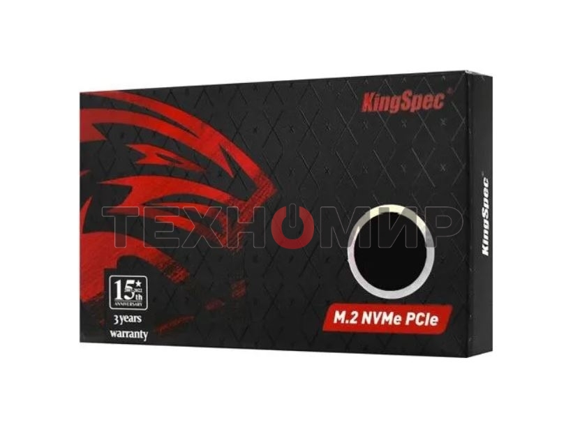 Накопитель SSD KingSpec NX-512, 512Gb, PCIe 3.0 x4, M.2 2280, NVMe, R/W 3400/3100