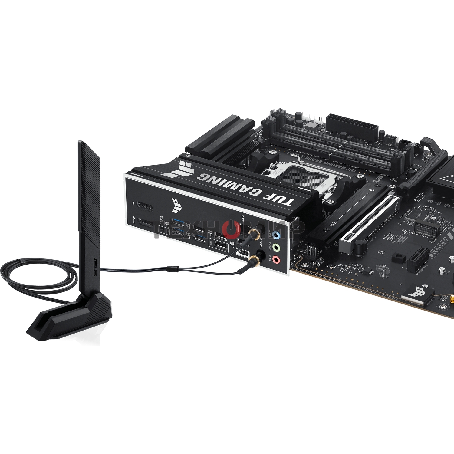 Материнская плата ASUS TUF GAMING B650-E WIFI, AM5, AMD B650, 4xDDR5, 4xSATA, 3xM.2, 1xPCIe 4.0 x16, 1xPCIe 4.0 x16, 1xPCIe x1, 1xDP, 1xHDMI, 1x2.5Gb LAN, Wi-Fi 6E, Bluetooth 5.3, 2xUSB-C (1x10Gbps, 1x20Gbps), 3xUSB-A 5Gbps, 2xUSB-A 10Gbps, 3xUSB-A 2.0, 5