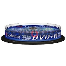 Диск DVD+R Verbatim 4.7Gb 16x Cake Box (10шт) (43498)