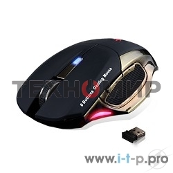 Мышь беспроводная Crown Gaming CMXG-605 черный, 1600 dpi, радиоканал, USB, кнопки - 6