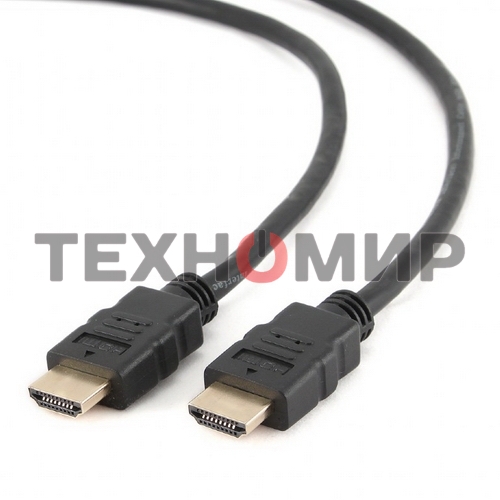 Кабель Cablexpert HDMI CC-HDMI4-15, 19M/19M, v2.0, медь, позол.разъемы, экран, 4.5м, черный, пакет