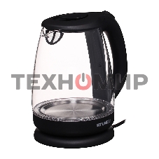 Чайник электрический Hyundai HYK-G1001 1.7л. 2200Вт черный (корпус: стекло)