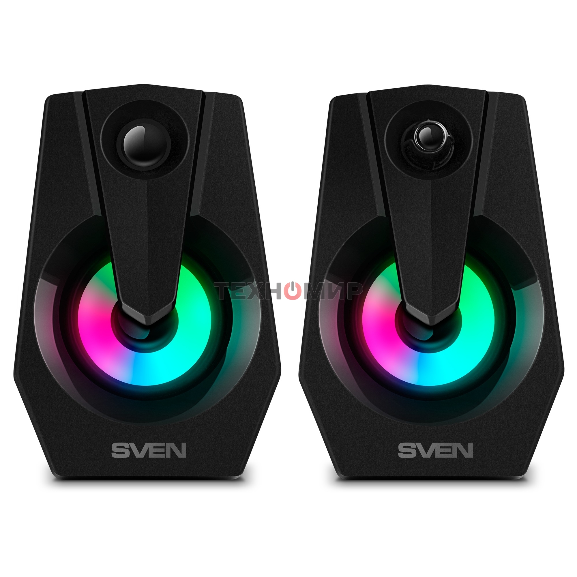 Акустическая система Sven 370 2.0 черные (2x2W, USB, RGb подсветка)