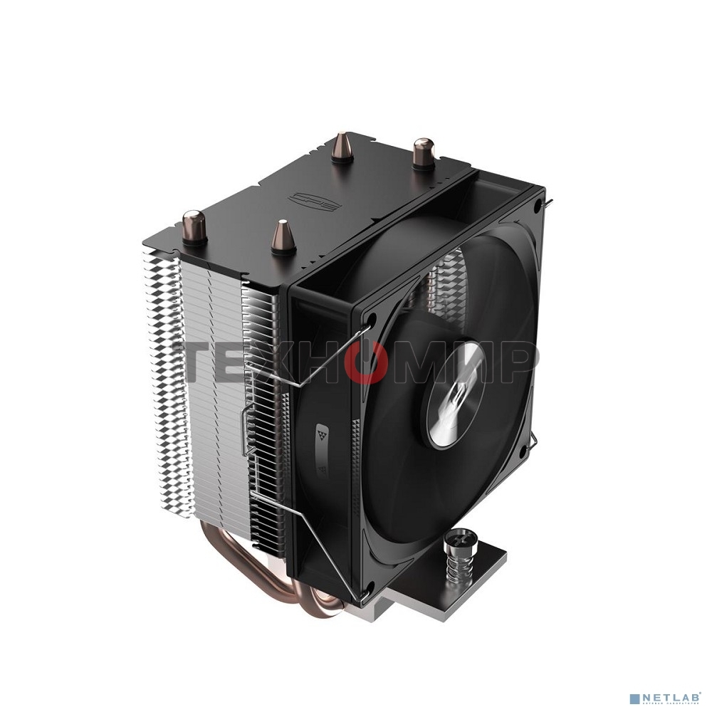 Кулер для процессора PCCooler R200 S115X/1200/1700/AM4/AM5 (TDP 110W, 90мм Non LED Fan, 2 тепловые трубки 6мм, 2200RPM, 28,3dBa)