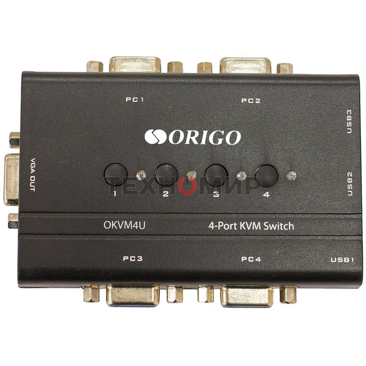 KVM-переключатель ORIGO OKVM4U/A1A, 4-портовый, с портами VGA и USB