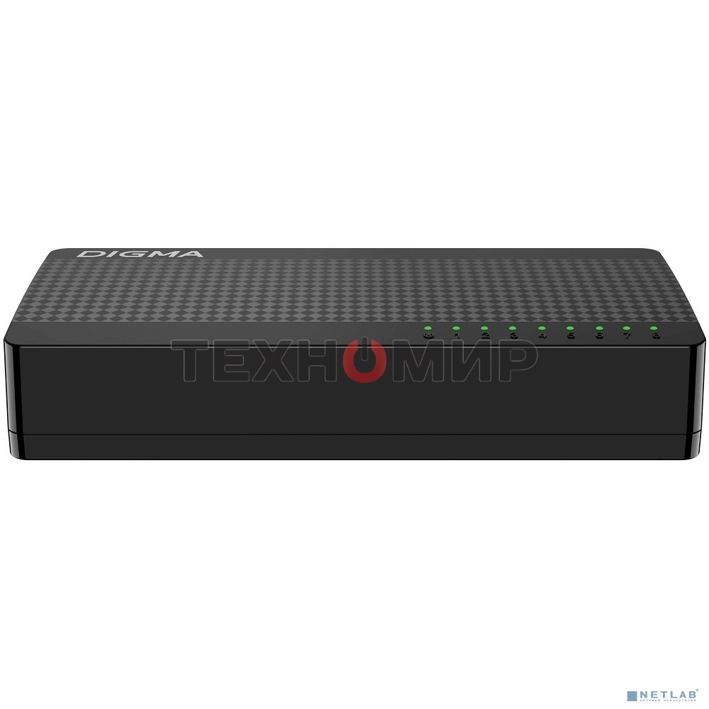 Коммутатор Digma DSW-108GE DSW-108GEV2 (L2) 8x1 Гбит/с неуправляемый