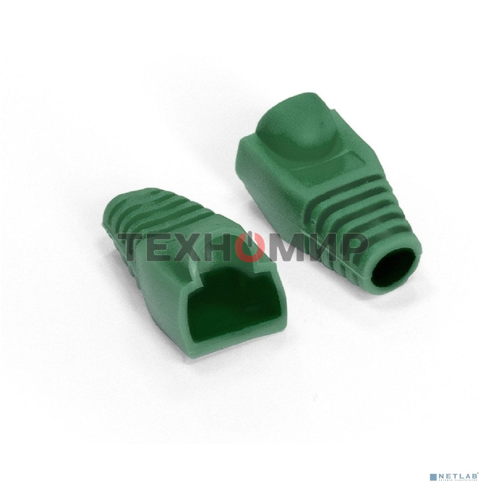Колпачок ExeGate BC45-100-GN изолирующий для коннектора RJ-45, зеленый (100 шт)