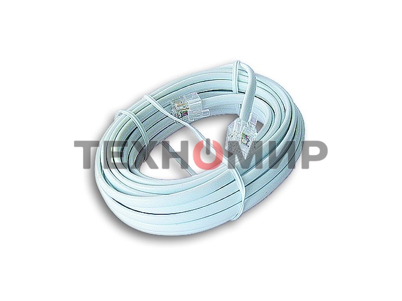Кабель.телефонный аппарат-розетка TC6P4C-2M, 2 м
