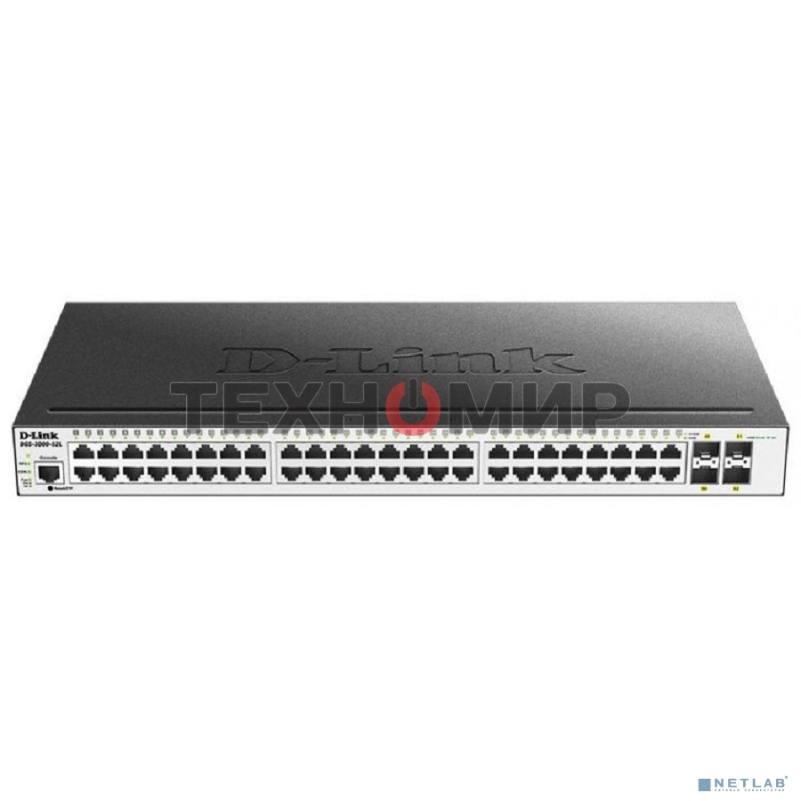 Коммутатор D-Link DGS-3000-52L/B1A 48G 4SFP управляемый