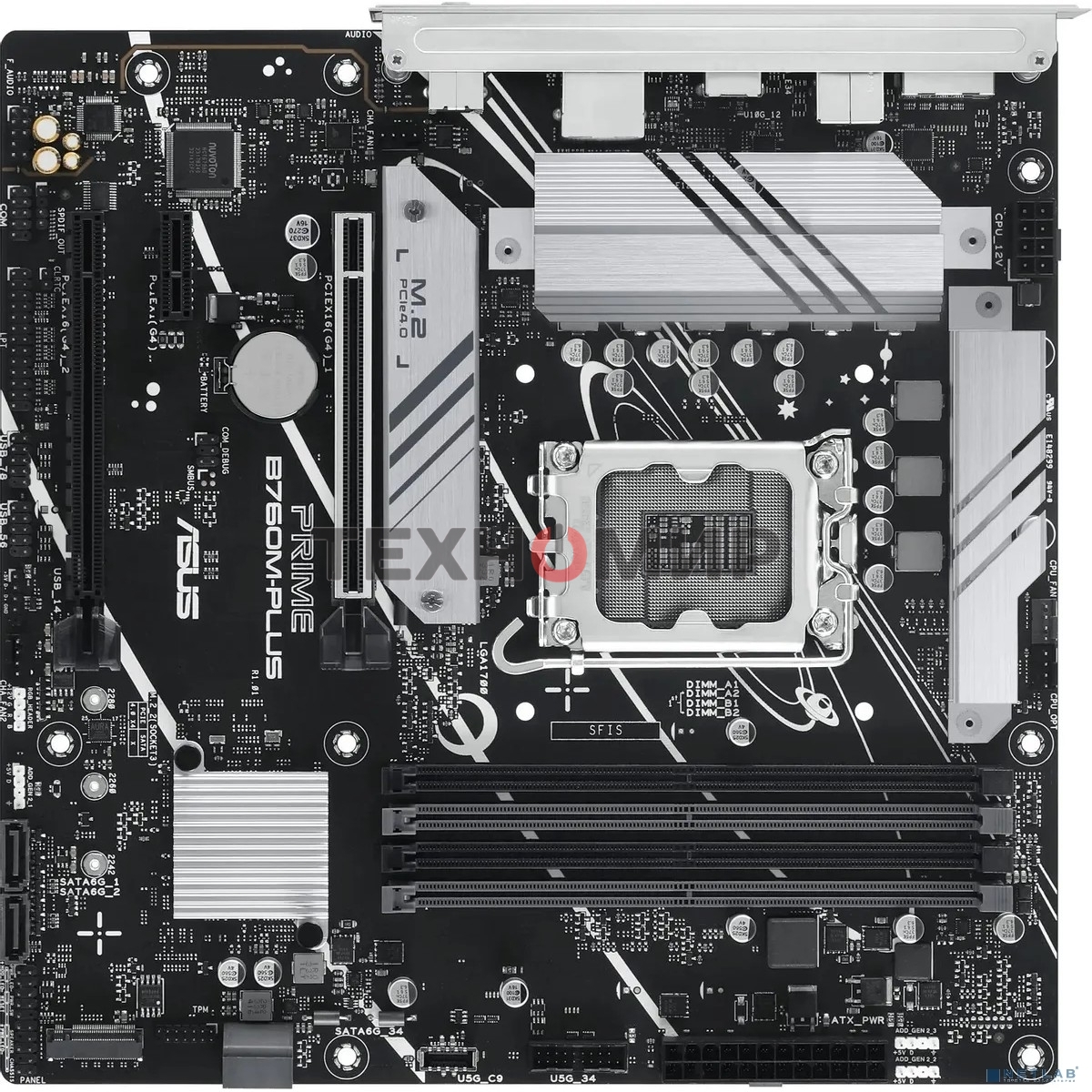 Материнская плата ASUS PRIME B760M-PLUS, LGA 1700, Intel B760, 4xDDR5, 4xSATA, 2xM.2, 1xPCIe 4.0 x4, 1xPCIe x1, 1xDP, 1xHDMI, 1x 2.5Gb LAN, 2xUSB-A 3.2 Gen 2, 4xUSB-A 2.0, 3x3.5 мм, 7.1, mATX