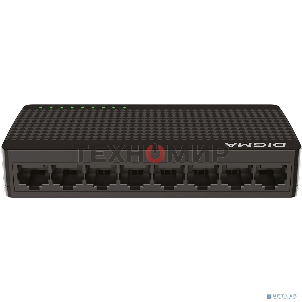 Коммутатор Digma DSW-108GE DSW-108GEV2 (L2) 8x1 Гбит/с неуправляемый